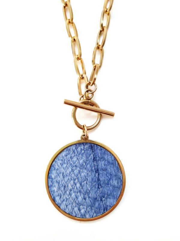 Collar moneda grande AQUARIUM - Dorada