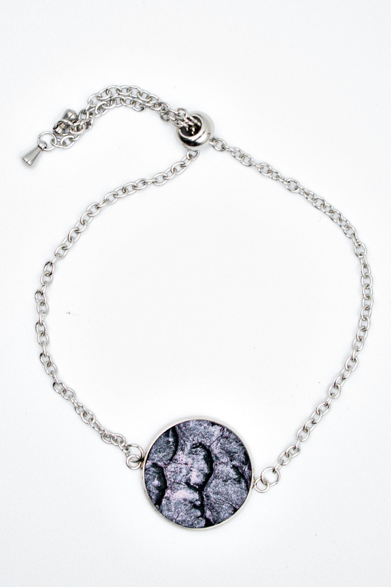 Pulsera plata COLISEO (salmón)