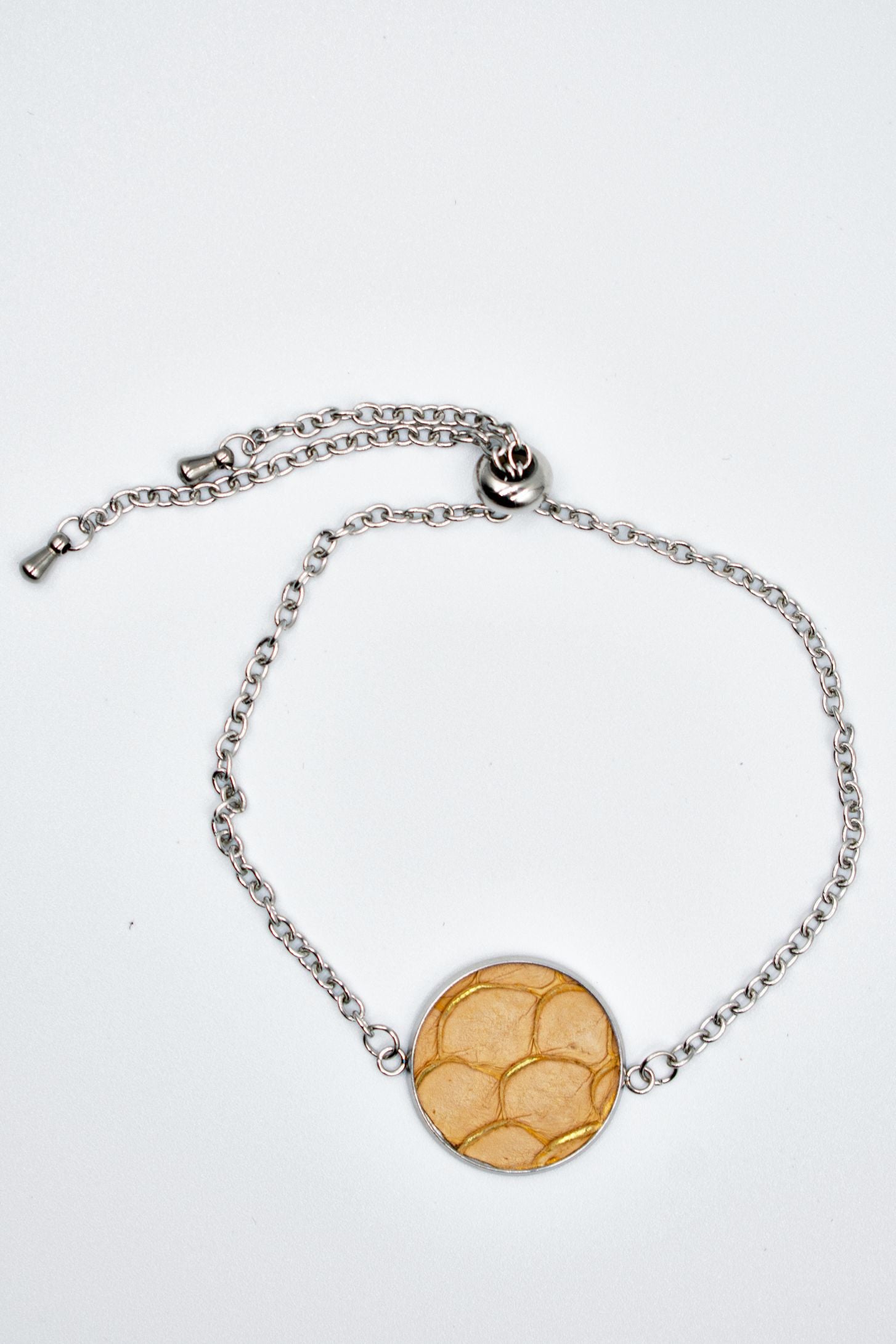 Pulsera plata COLISEO (salmón)