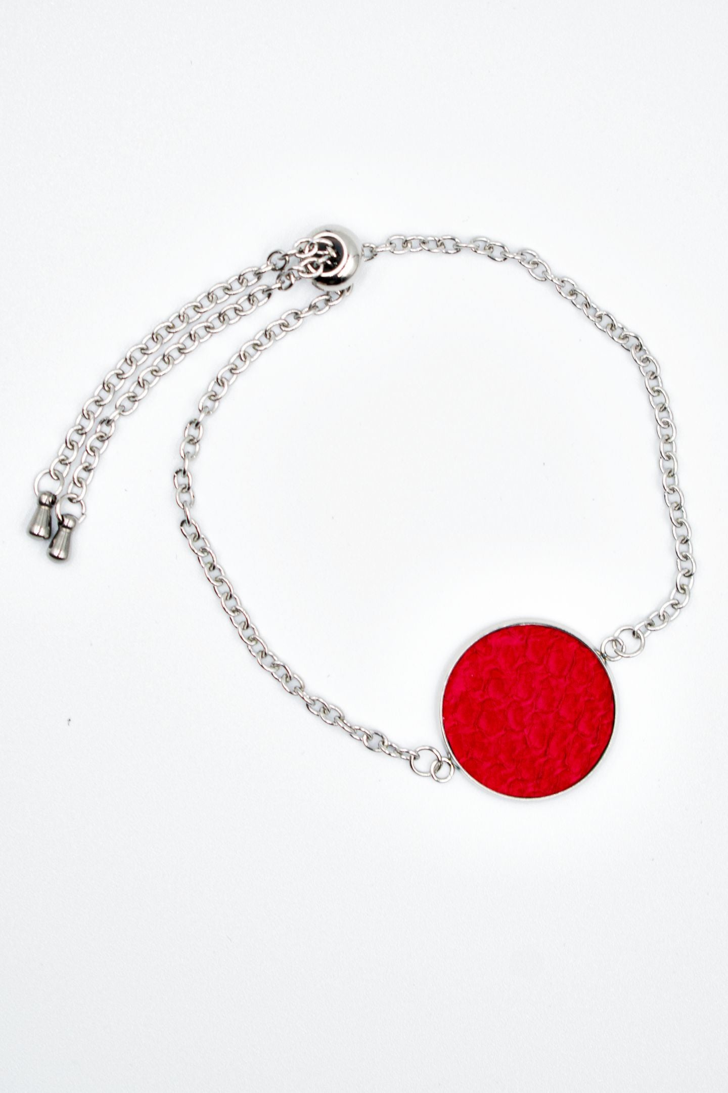 Pulsera plata COLISEO (salmón)