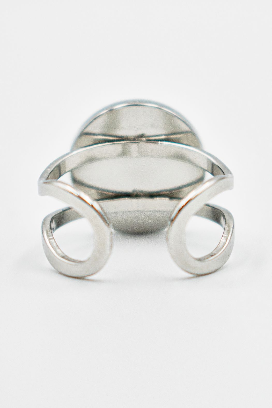 Anillo sello plata OCULOS - Cuero Salmón